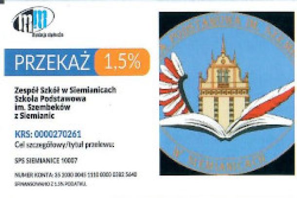 Przekaż szkole 1,5% podatku